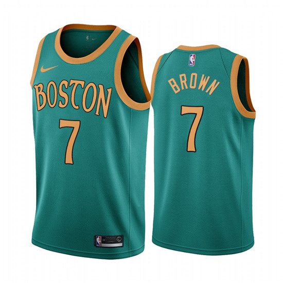 2020 Nike Celtics #7 Jaylen Brown Green 2019-20 City Edition NBA Jersey