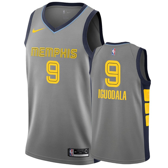 2020 Nike Grizzlies #9 Andre Iguodala Gray City Edition Men's NBA Jersey