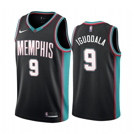 2020 Nike Grizzlies #9 Andre Iguodala Men's Hardwood Classic NBA Black Jersey