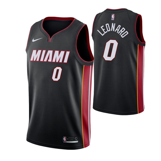 2020 Nike Heat #0 Meyers Leonard Icon Edition Men's Black NBA Jersey