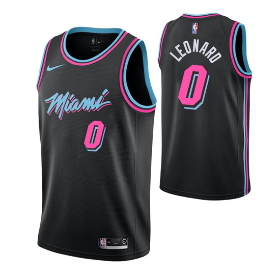 2020 Nike Heat #0 Meyers Leonard Men's Black City Edition NBA Jersey