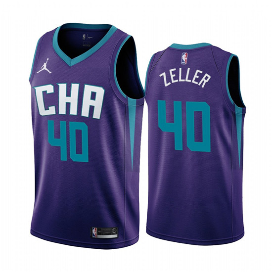 2020 Nike Hornets #40 Cody Zeller Purple 2019-20 Statement Edition NBA Jersey
