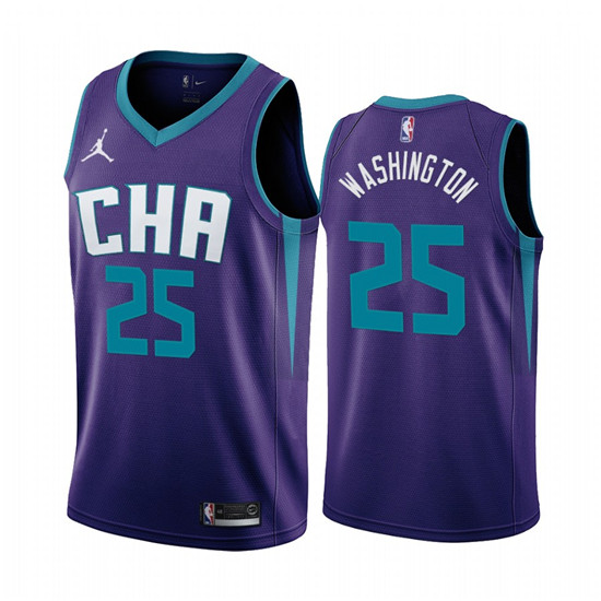 2020 Nike Hornets #25 PJ Washington Purple 2019-20 Statement Edition NBA Jersey