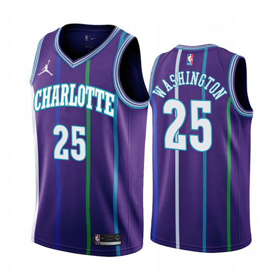 2020 Nike Hornets #25 PJ Washington Purple 2019-20 Classic Edition Stitched NBA Jersey