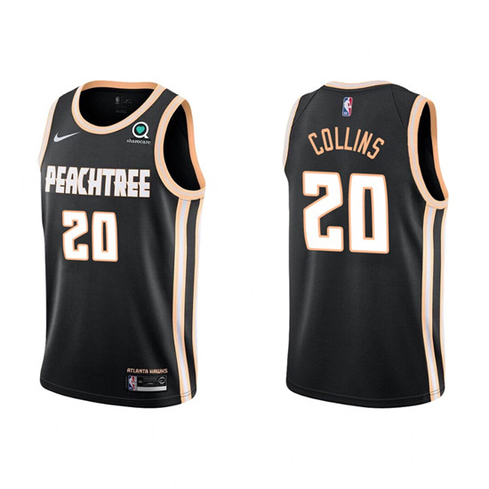 2020 Men's Atlanta Hawks #20 John Collins 2019-20 City Black Jersey