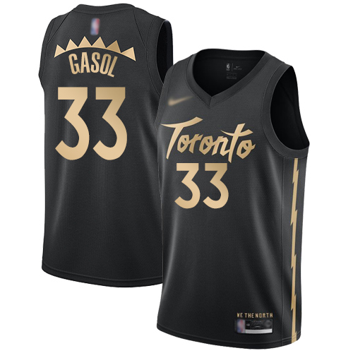 2020 Raptors #33 Marc Gasol Black Basketball Swingman City Edition 2019-20 Jersey