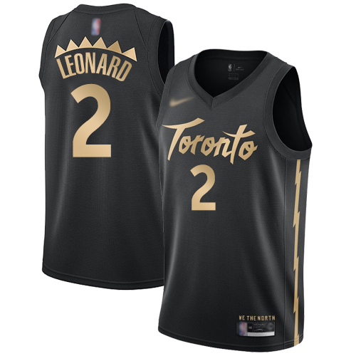 2020 Raptors #2 Kawhi Leonard Black Basketball Swingman City Edition 2019-20 Jersey