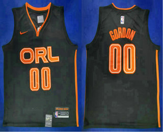 2020 Men's Orlando Magic #00 Aaron Gordon Black City Edition NBA Swingman Jersey With The Sponsor Lo