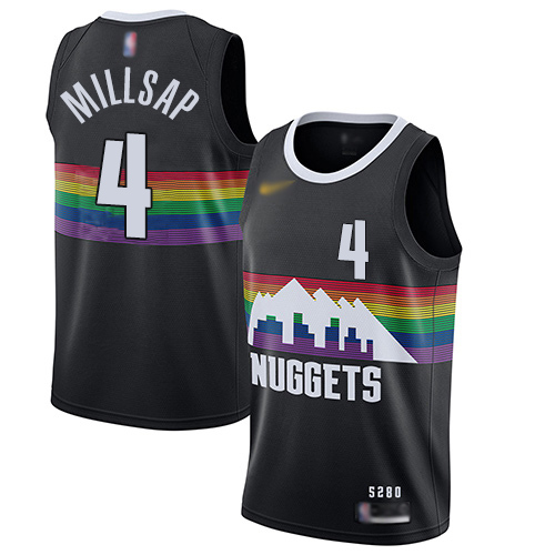 2020 Nuggets #4 Paul Millsap Black Basketball Swingman City Edition 2019-20 Jersey