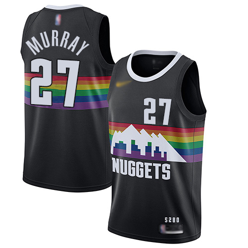 2020 Nuggets #27 Jamal Murray Black Basketball Swingman City Edition 2019-20 Jersey