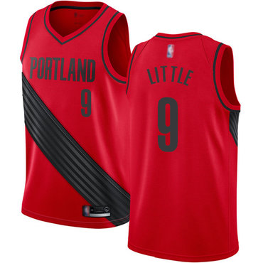 2020 Blazers #9 Nassir Little Red Basketball Swingman Statement Edition Jersey