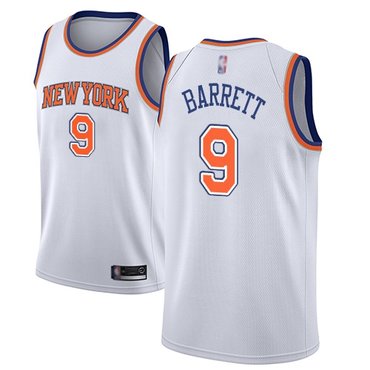 2020 Knicks #9 R.J. Barrett White Basketball Swingman Statement Edition Jersey