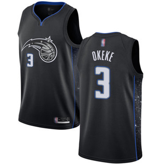 2020 Magic #3 Chuma Okeke Black Basketball Swingman City Edition 2018-19 Jersey