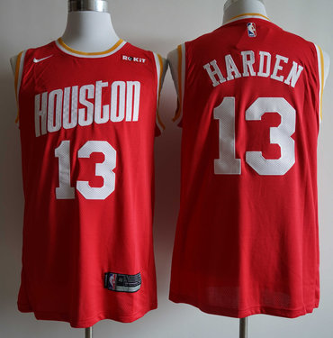 2020 Rockets 13 James Harden Red Nike Retro Swingman Jersey