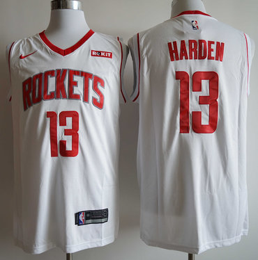 2020 Rockets 13 James Harden White Nike Swingman Jersey