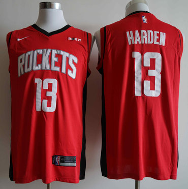 2020 Rockets 13 James Harden Red Nike Swingman Jersey