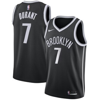 2020 Men's Brooklyn Nets #7 Kevin Durant Nike Black 2019-20 Swingman Icon Edition Jersey