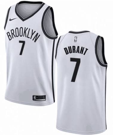 2020 Men's Brooklyn Nets #7 Kevin Durant Nike White Swingman 2019-20 Jersey