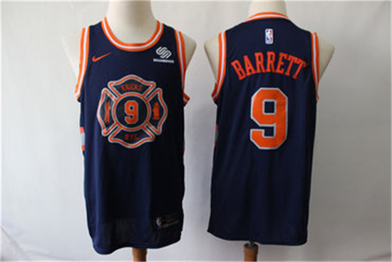 2020 Knicks 9 R.J. Barrett Navy City Edition Nike Swingman Jersey