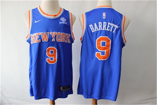 2020 Knicks 9 R.J. Barrett Royal Nike Swingman Jersey