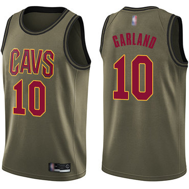 2020 Cavaliers #10 Darius Garland Green Basketball Swingman Salute to Service Jersey