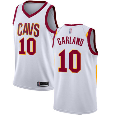 2020 Cavaliers #10 Darius Garland White Basketball Swingman Association Edition Jersey