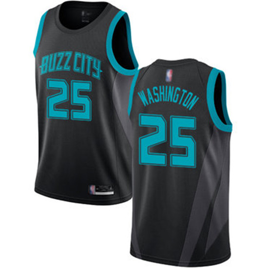 2020 Hornets #25 PJ Washington Black Basketball Jordan Swingman City Edition 2018-19 Jersey