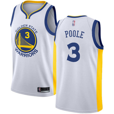 2020 Warriors #3 Jordan Poole White Basketball Swingman Association Edition Jersey