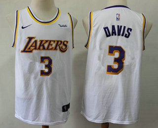 2020 Men's Los Angeles Lakers #3 Anthony Davis 2019 White Nike Swingman Wish Stitched NBA Jersey