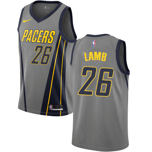 2020 Nike Pacers #26 Jeremy Lamb Gray NBA Swingman City Edition 2018-19 Jersey - Click Image to Close