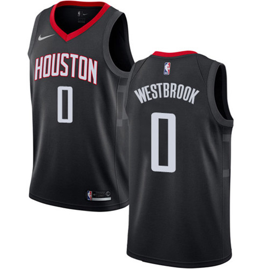 2020 Nike Rockets #0 Russell Westbrook Black NBA Swingman Statement Edition Jersey