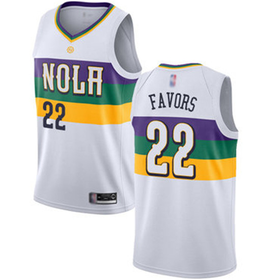 2020 Pelicans #22 Derrick Favors White Basketball Swingman City Edition 2018-19 Jersey