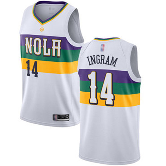 2020 Pelicans #14 Brandon Ingram White Basketball Swingman City Edition 2018-19 Jersey