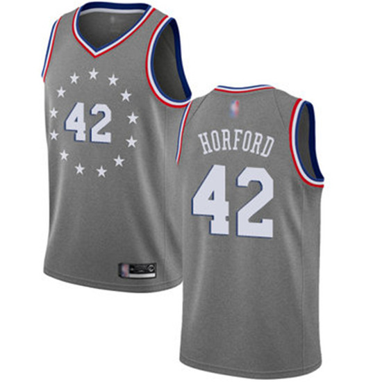 2020 76ers #42 Al Horford Gray Basketball Swingman City Edition 2018-19 Jersey