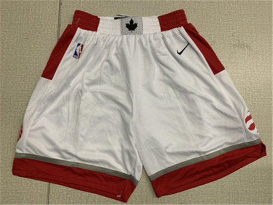 2020 Raptors White Nike Swingman Shorts