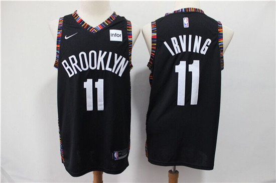 2020 Nets 11 Kyrie Irving Black City Edition Nike Swingman Jersey