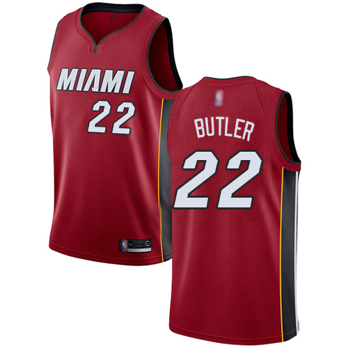 2020 Heat #22 Jimmy Butler Red Basketball Swingman Statement Edition Jersey