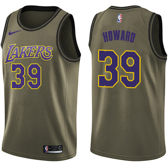 2020 Nike Lakers #39 Dwight Howard Green NBA Swingman Salute to Service Jersey