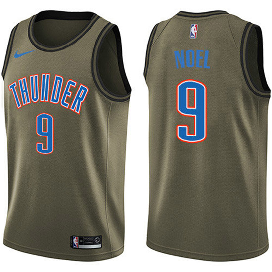 2020 Nike Thunder #9 Nerlens Noel Green NBA Swingman Salute to Service Jersey