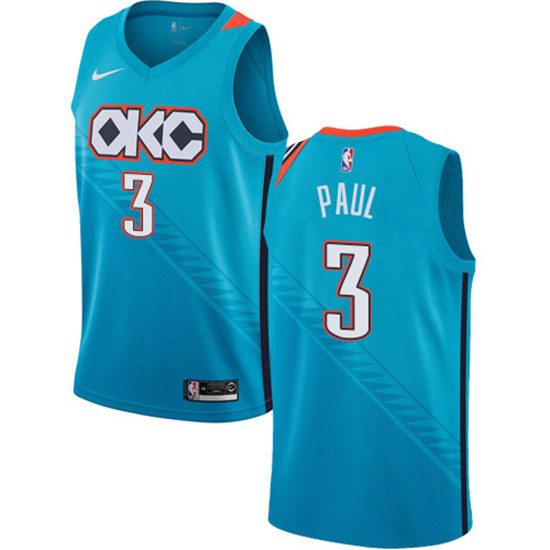 2020 Nike Thunder #3 Chris Paul Turquoise NBA Swingman City Edition 2018-19 Jersey