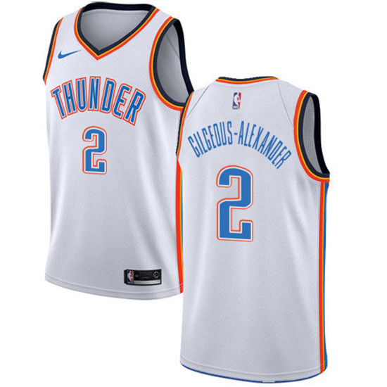 2020 Nike Thunder #2 Shai Gilgeous-Alexander White NBA Swingman Association Edition Jersey