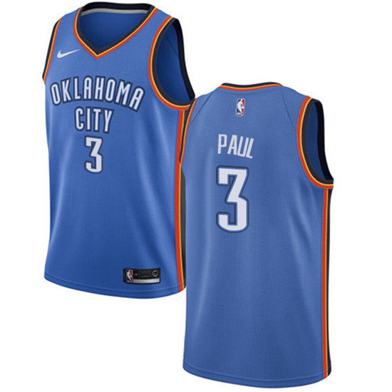 2020 Nike Thunder #3 Chris Paul Blue NBA Swingman Icon Edition Jersey