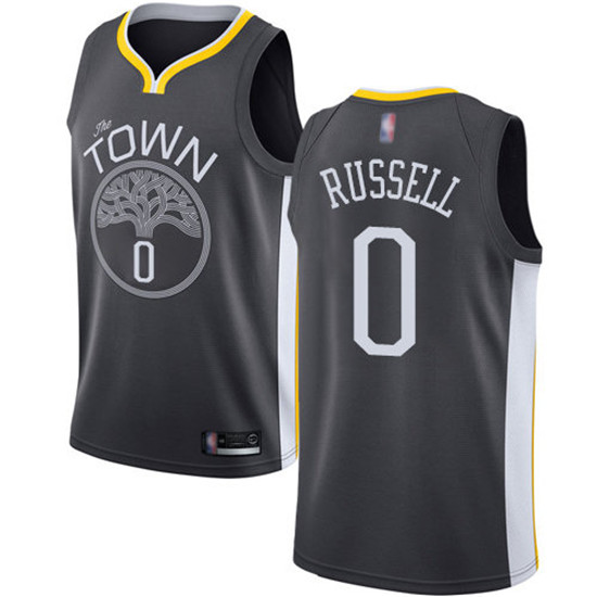 2020 Nike Warriors #0 D'Angelo Russell Black NBA Swingman Statement Edition Jersey