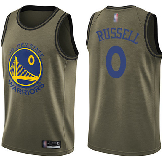 2020 Nike Warriors #0 D'Angelo Russell Green NBA Swingman Salute to Service Jersey