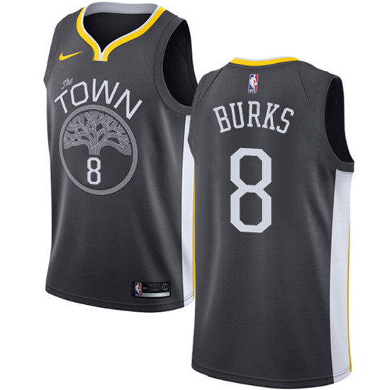 2020 Nike Warriors #8 Alec Burks Black NBA Swingman Statement Edition Jersey