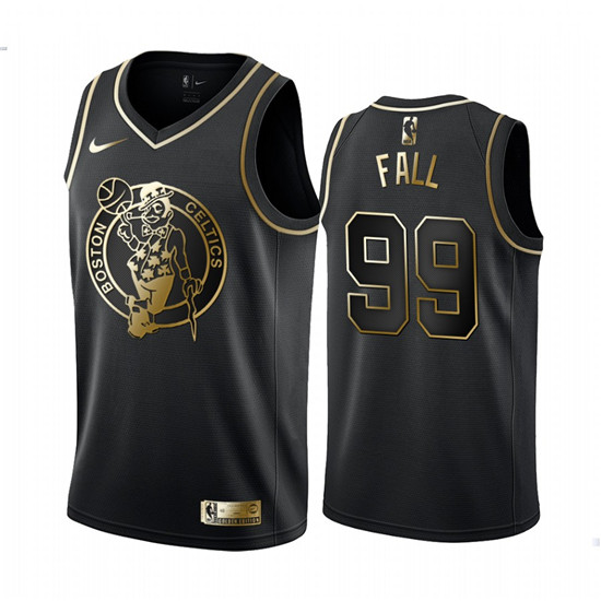 2020 Men's Boston Celtics #99 Tacko Fall Black Golden Edition Jersey