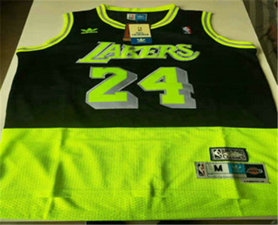 2020 Men's Los Angeles Lakers #24 Kobe Bryant Green Black Split Hardwood Classics Jersey