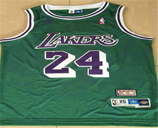 2020 Men's Los Angeles Lakers #24 Kobe Bryant Green Hardwood Classics Soul Swingman Throwback Jersey