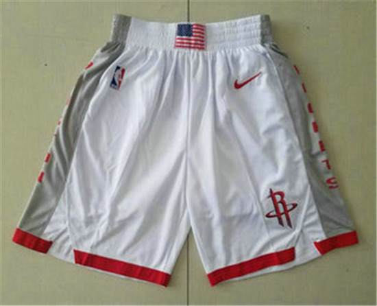 2020 Men's Houston Rockets White Nike City Edition Swingman Shorts - Click Image to Close