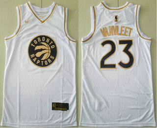 2020 Men's Toronto Raptors #23 Fred VanVleet White Golden Nike Swingman Stitched NBA Jersey